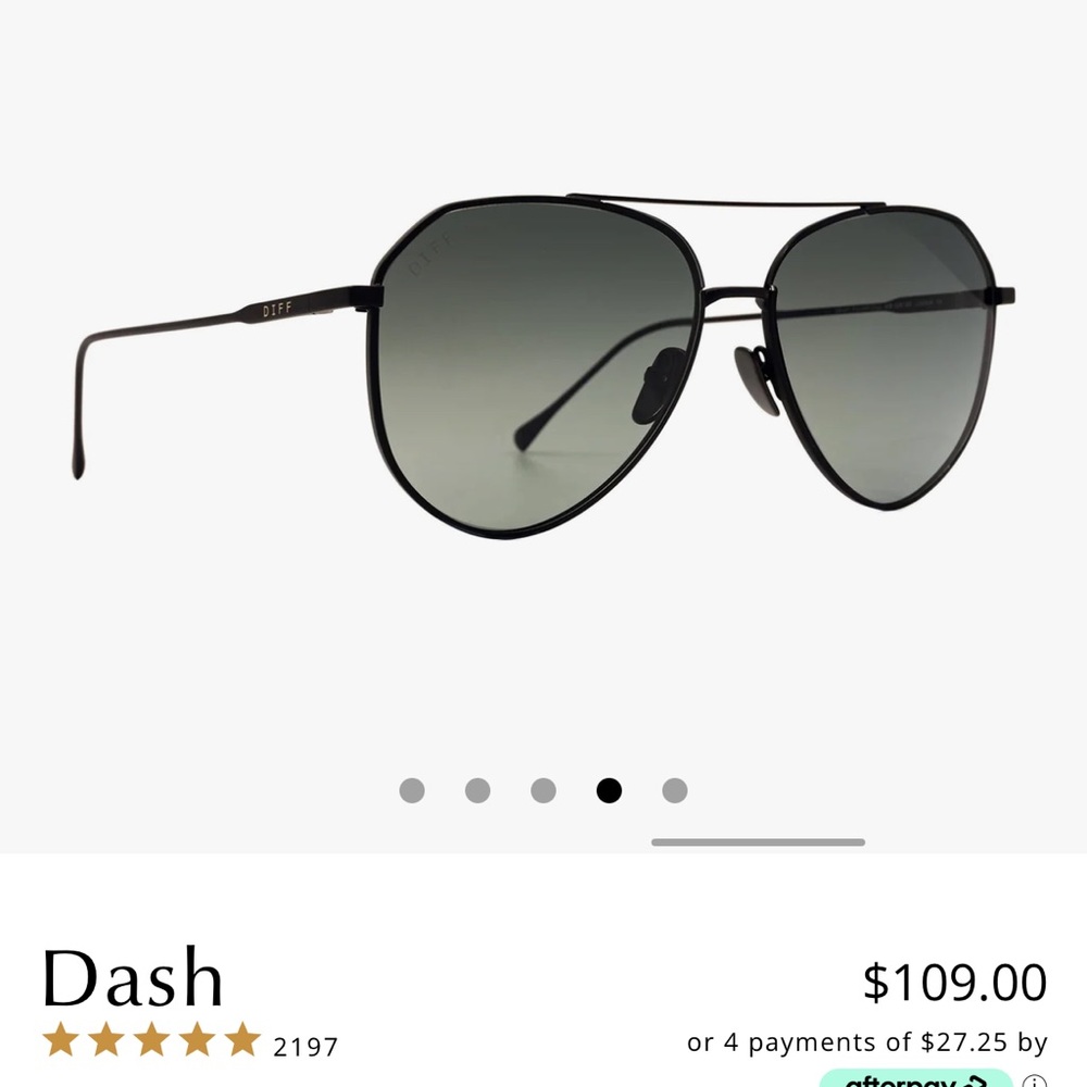 Diff Eyewear Dash Black Aviator